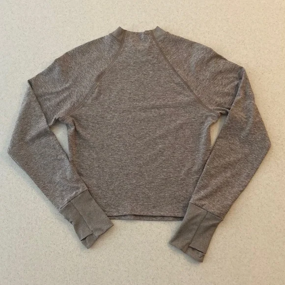 Athleta Brown Long Sleeve Shirt Activewear Women Size Medium - Picture 10 of 11